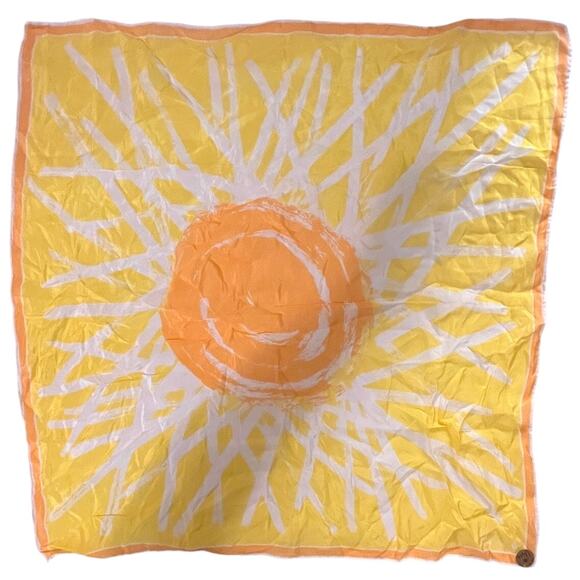 Vintage Vera Neumann Scarf - Ladybug Signed - Abstract Sun - Made in Japan - Picture 1 of 10